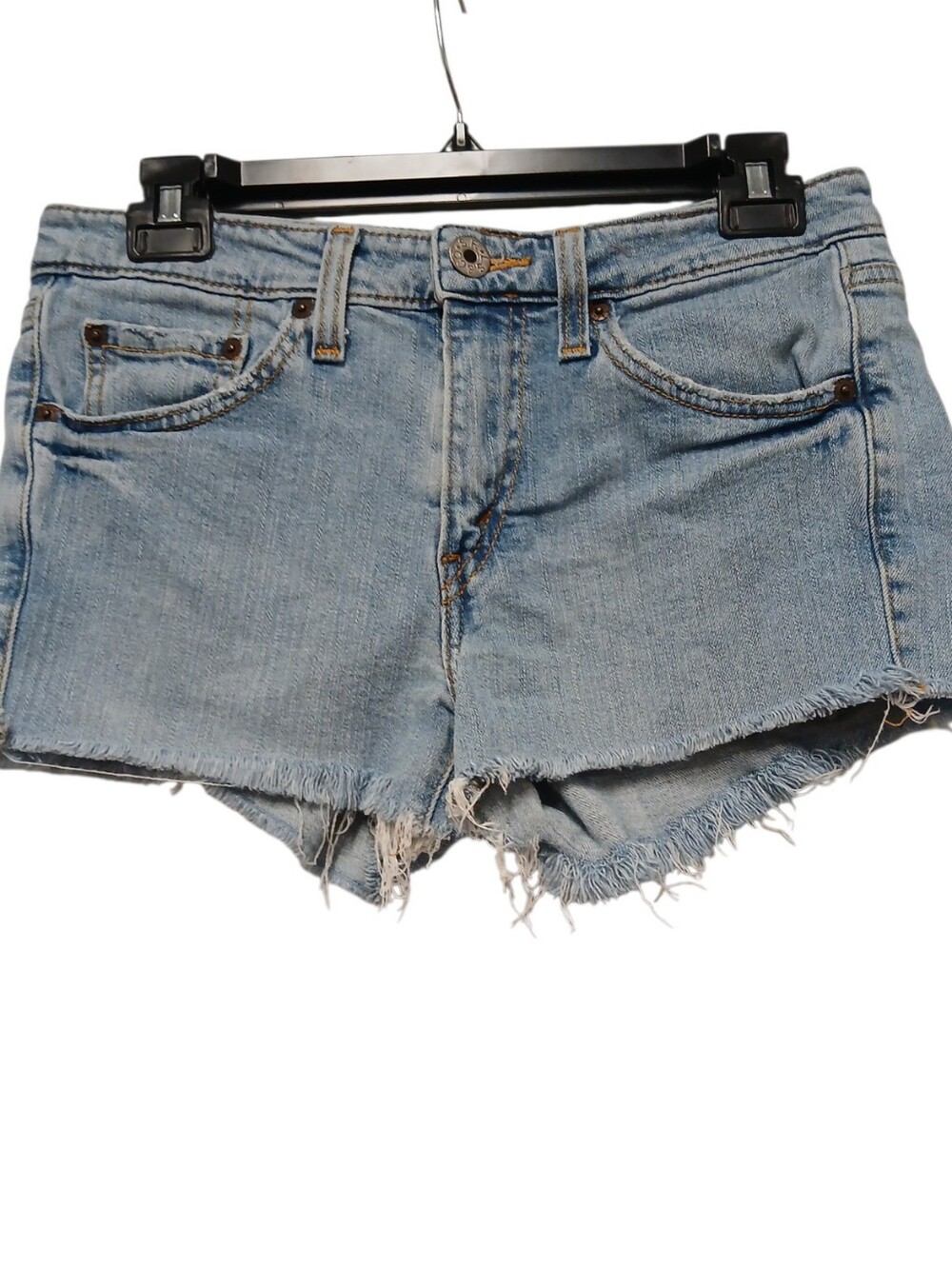 Levi's 519 Flare Juniors Denim Shorts Y2K Era Style, Light Blue-Size 7L